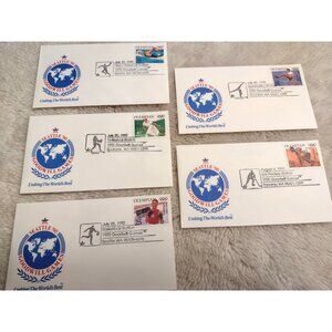 Goodwill Games 1990 Seattle Washington Set of 5 Stamps & Envelopes Unused
